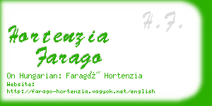 hortenzia farago business card